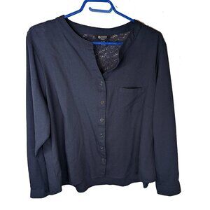 Navy Blue with lace back panel Haggar Clothing Petite Size XL